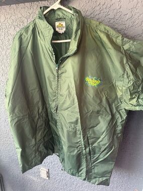 RAINFOREST Cafe Olive Green Raincoat with Embroidered Logo